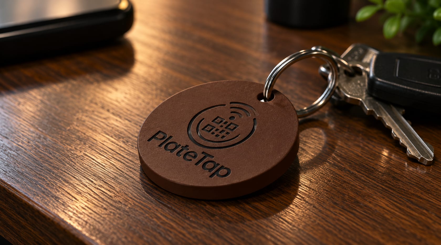 מחזיק מפתחות NFC ממותג של PlateTap